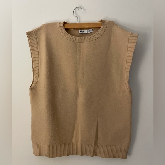 Zara Tops Zara Oversized Sweater Vest Poshmark